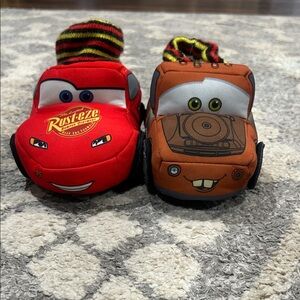Disney Cars Plush Slippers - Red and Brown